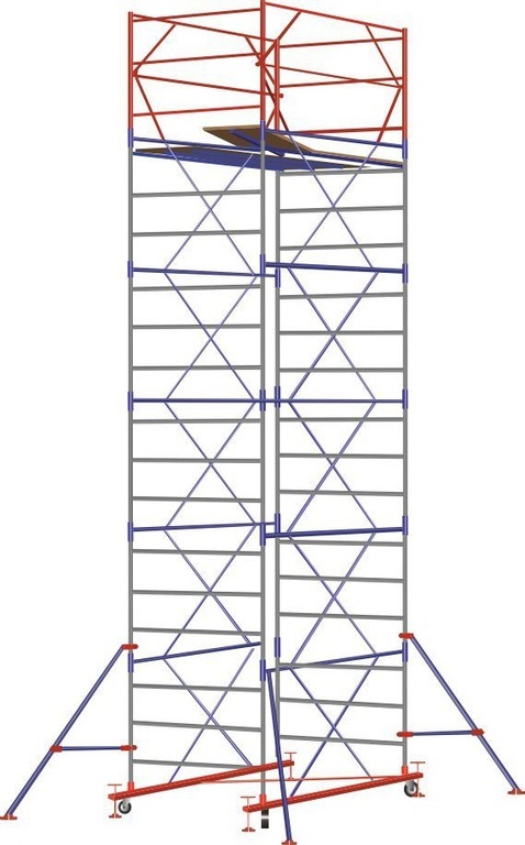 Вышка-тура стальная Zitrek МЕГА 1 - 7,4м (5 секций + ст)
