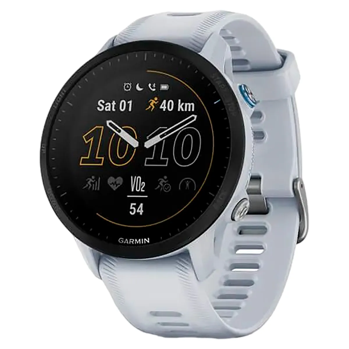 Часы Garmin Forerunner 955 с белым ремешком

