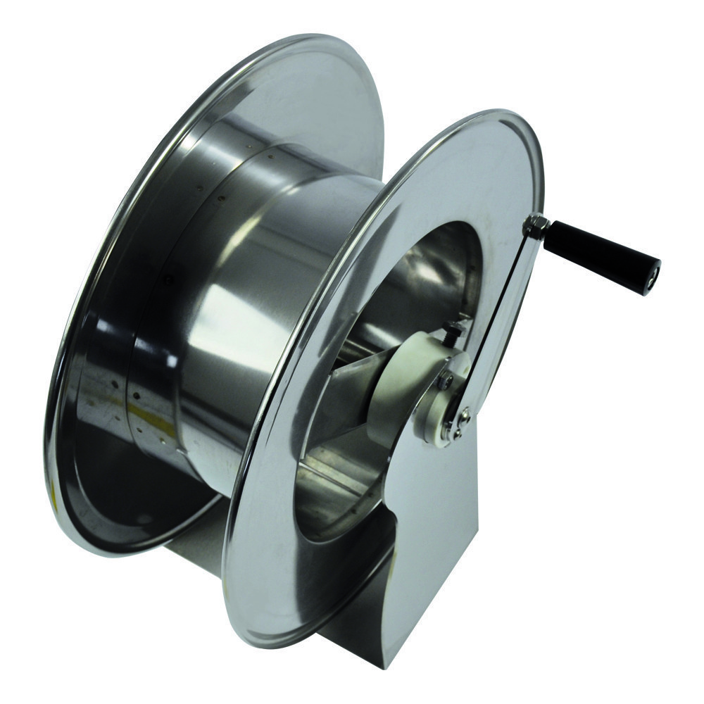 Барабан ручной усиленный для рукава 50м 1/4" или 25м. 1/2"(нерж.) 1/2"ш.1/2"ш. 200 бар.
