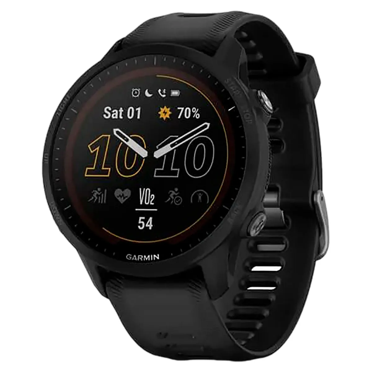 Часы Garmin Forerunner 955 Solar с черным ремешком
