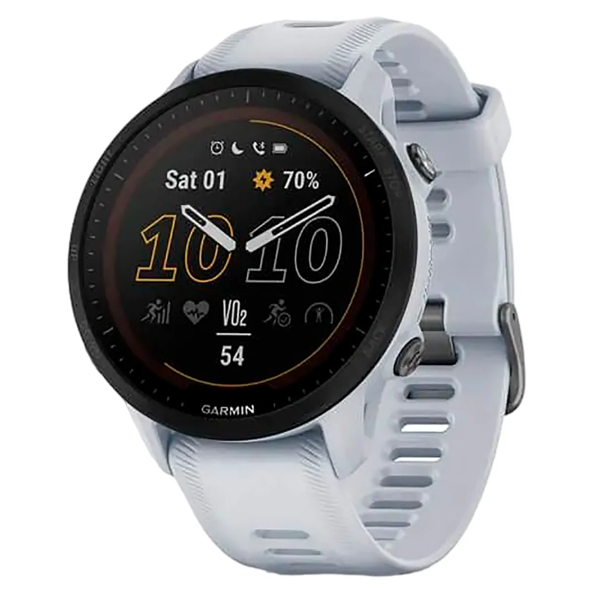 Часы Garmin Forerunner 955 Solar с белым ремешком
