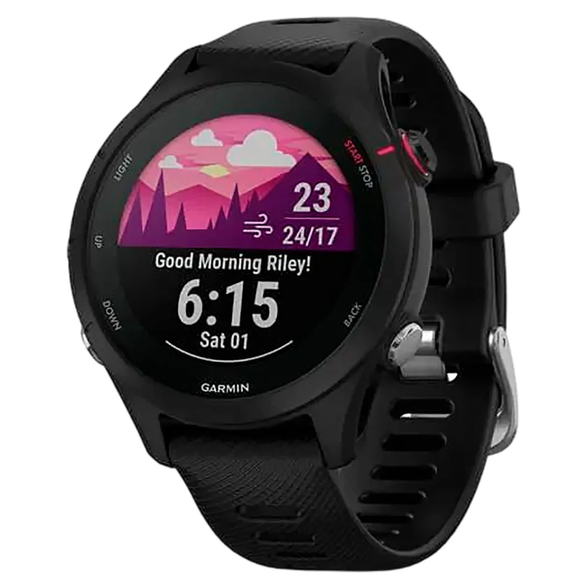 Часы Garmin Forerunner 255S Music с черным ремешком
